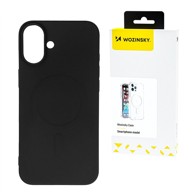WOZINSKY Maskica, Samsung Galaxy S25, MagSafe, tekući efekt, silikonska, crna