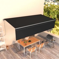 Automatska tenda na uvlačenje s roletom 6 x 3 m, antracit