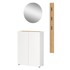 GERMANIA Bijeli set za hodnik u dekoru hrasta 104x200x33 cm Alviano 