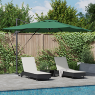Suncobran Kantilever Roma s LED svjetlima 286x285x270 cm aluminij