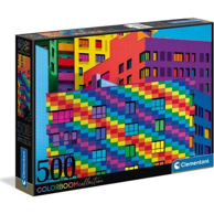 CLEMENTONI Slagalica Squares ColorBoom, građevine, 500 komada