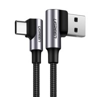 UGREEN Kutni USB kabel C US176, 3 A, 0,5 m, crni