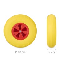 NORTHIX Kotač za kolica 3.50-6, puna guma, plastični naplatak