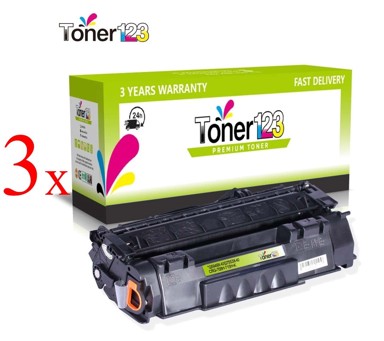 TONER123 Komplet Canon 715H / CRG-715 / LBP-3310,3370, 3 × crna XL