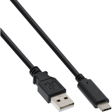 INLINE USB-A na USB-C kabel 35737, USB 2.0, 0,3 m, crni