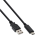 INLINE USB-A na USB-C kabel 35737, USB 2.0, 0,3 m, crni