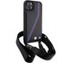 BMW Futrola M Edition Carbon Tricolor Lines & Strap, za iPhone 15 Plus i 14 Plus, crna