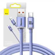 BASEUS Kabel Crystal Shine, USB na USB-C, 5A, 1.2m 