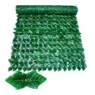NETSCROLL umjetna ograda s listovima 200 x 100 cm, UV otporna, zelena 