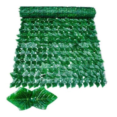 NETSCROLL umjetna ograda s listovima 200 x 100 cm, UV otporna, zelena 