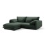 MICADONI HOME Tamno zelena kutna garnitura (s lijevim kutom) Torino, 220x170x83 cm