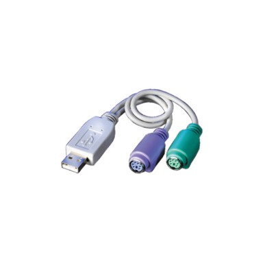 ROLINE Adapter USB2.0 - 2×PS/2, M/F, 0.3m