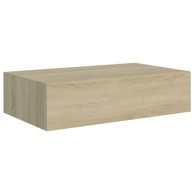 Zidna polica s ladicom boja hrasta 40 x 23,5 x 10 cm MDF