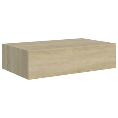 Zidna polica s ladicom boja hrasta 40 x 23,5 x 10 cm MDF