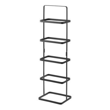 YAMAZAKI Crni metalni stalak za cipele Tower Shoe Rack