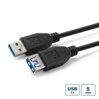 USB 3.2 Gen 1 kabel A–A, M–Ž, 1 m, crna