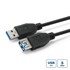 USB 3.2 Gen 1 kabel A–A, M–Ž, 1 m, crna