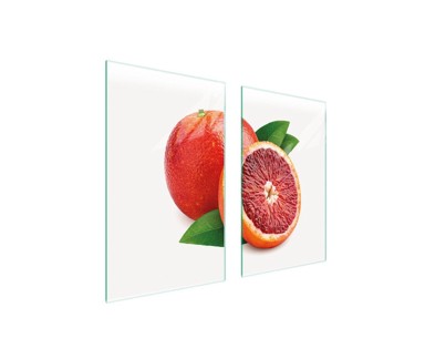 TMK Staklena zaštita za štednjak ili ploču za kuhanje 75x52, grapefruit
