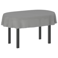 Tkanina za stol ovalna 130 x 220 cm od poliestera, svjetlosiva