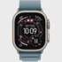 APPLE Watch Ultra 3, Smartwatch titan, 49 mm, Alpine Loop svijetlo plava M, kućište od titana, Cellular
