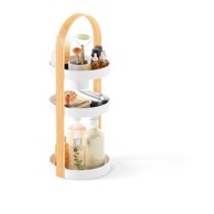 UMBRA Drveni kupaonski organizator u bijeloj prirodnoj boji Bellwood 