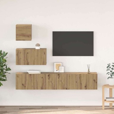 Set TV komoda, hrast artisan
