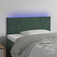 LED uzglavlje tamnozeleno 90x5x78/88 cm baršunasto