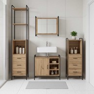 Set kupaonskih ormarića 4 kom., artisan hrast