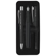 FABER CASTELL Garnitura kemijske olovke i nalivpera, 241050, Poly, u metalnoj kutiji, crna