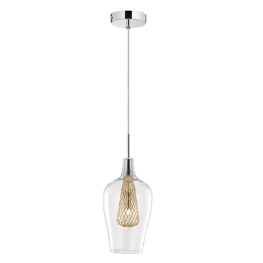 NOVA LUCE Visilica Filo G9, IP20 NL1500202831, krom i prozirna i zlatna