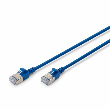 DIGITUS Patch kabel CAT6A, tanki, FTP, 2 m, plava