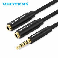 VENTION Audio adapter, 3.5 mm (m) na 2 x 3.5 mm (ž) Splitter, 0.3 m, crni (BBSBY)