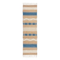 FLAIR RUGS Plava/u prirodnoj boji ručno rađena staza od mješavine jute 60x230 cm Medina Jute 