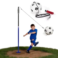 MOVEPRO Nogometni set za trening s užetom stupom oprugom loptom i pumpom, višebojni