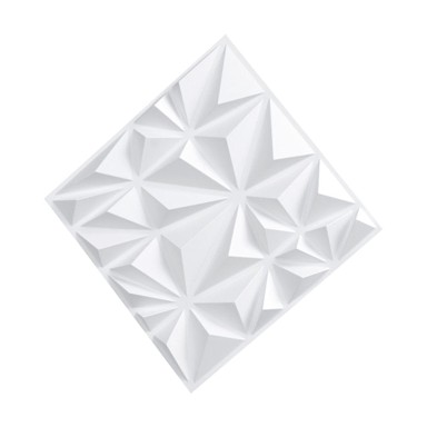 VEVOR Zidni paneli 3D dijamant 30 x 30 x 2,5 cm bijeli