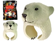 Edukativna igračka za ruke, životinje, medvjed, bijela