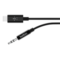BELKIN RockStar 3,5mm Audio/USB-C Kabel 0,9m crni F7U079bt03-BLK
