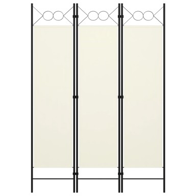 Sobna pregrada s 3 panela krem-bijela 120 x 180 cm