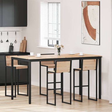 Barski stol 110 x 55 x 105 cm čvrsto borovo drvo, prirodni