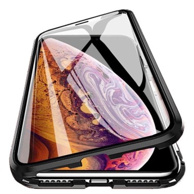 MG Maskica za Samsung Galaxy A24 4G, full body glass, magnetska, crna