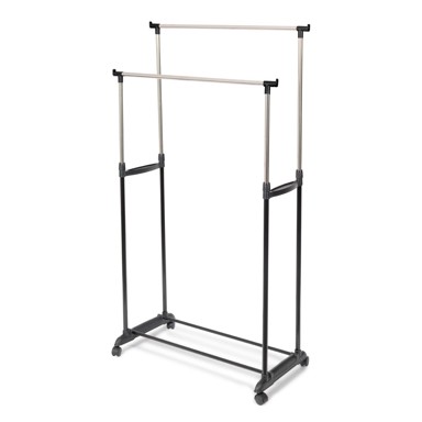 COMPACTOR Dvostruki pokretni stalak za odjeću s podesivom visinom Cleano