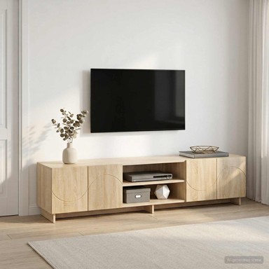 TV stalak 180 x 34,5 x 40 cm od konstruiranog drva, hrast sonoma