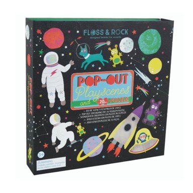 FLOSS&ROCK Set za igru Scenarij za kreativnu 3D priču Pop Out Play Scene Space, 3+