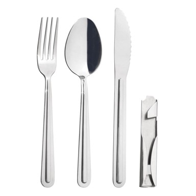 ORION Set pribora za jelo 4 kom KEMP, od nehrđajućeg čelika, srebrna boja