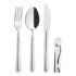 ORION Set pribora za jelo 4 kom KEMP, od nehrđajućeg čelika, srebrna boja