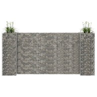 Gabionska sadilica u H-obliku od čelične žice 260 x 40 x 120 cm