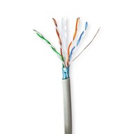NEDIS Mrežni kabel u roli CAT6 višeslojni f UTP CCA 50 0 m unutarnja zaštitna oprema okrugli PVC sivi poklon kutija