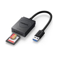 UGREEN Čitač, memorijskih kartica USB 3.0, TF/SD, 15 cm, crni