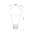 LED Žarulja, 9W, A60, E27, 3000K