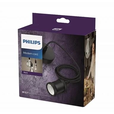 Grlo za žarulje Cord Modern Philips E27 8718696167762, crno